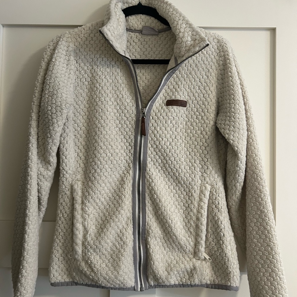 Women's Cream Fleece Jacket